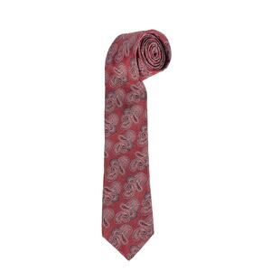 Hart Schaffner Marx Men’s Neck Tie Silk Red Paisley Pattern Print Made in USA